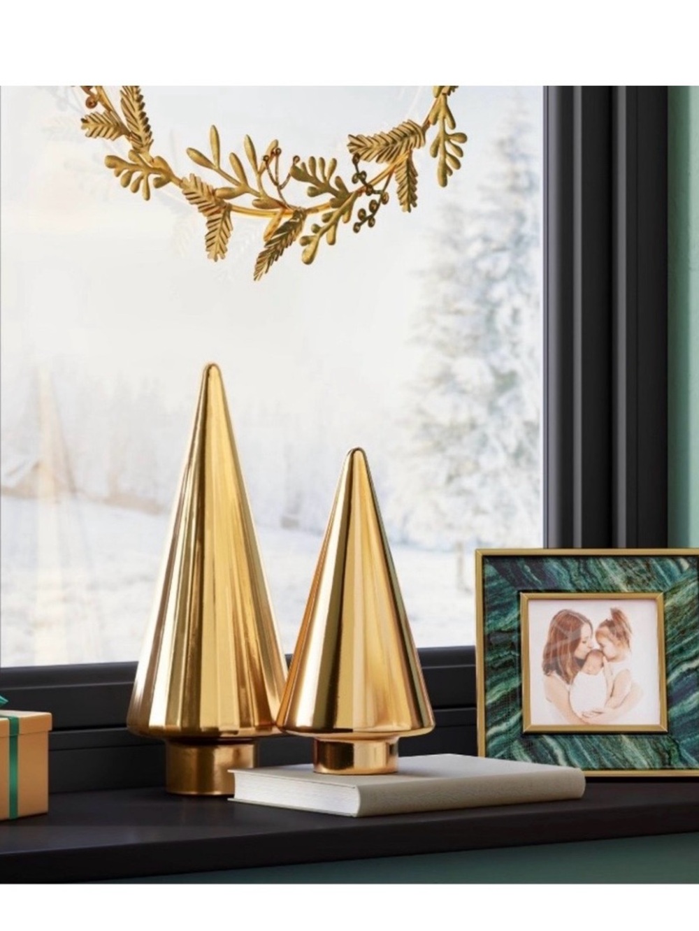 Christmas Large Glass Tree Gold Threshold™-NWT
